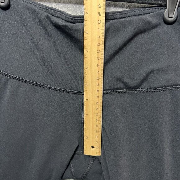 Yogalicious Leggings Small Black Leg Design Waist Pocket Mid Rise 26.5" Inseam - Picture 3 of 10